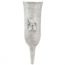 Grave vase polyresin angel motif vase for sticking H29cm