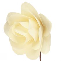 Product Wooden Decoration Roses Cream Artificial Roses Wooden Roses Ø10cm 12 pcs