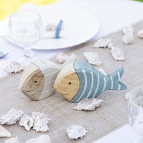 Product Wooden fish table decoration fish stand wood 15×8cm 2pcs