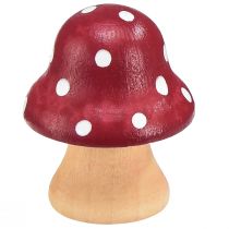Product Wooden Mushrooms Decorative Mushrooms Wooden Mini Toadstools Red Orange 4cm 12pcs