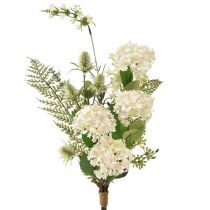 Product Artificial flower bouquet snowball plant teasel fern 65cm