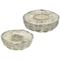 Product Plant bowl willow plant ring natural white Ø25/30cm set of 2