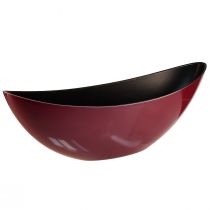Modern half-moon bowl dark red made of plastic 39 cm – Versatile for decoration – 2 pieces