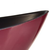 Product Modern half-moon bowl dark red made of plastic 39 cm – Versatile for decoration – 2 pieces