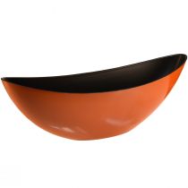 Modern boat bowl in orange – 39 cm – Versatile for decoration and planting – 2 pieces