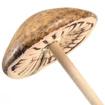Product Rustic ceramic mushrooms on a stick – atmospheric autumn decoration 4cm 6pcs