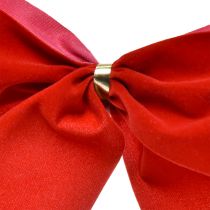 Product Velvet bow red 5.5cm wide Christmas bow outdoor-suitable 18×18cm 10pcs