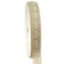 Lace ribbon decorative ribbon lace beige W18mm 20m