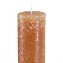 Product Taper candles table candles in caramel 34mm x 300mm 4 pcs