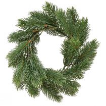 Product Artificial fir wreath green small Christmas wreath Ø25cm