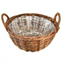 Product Rustic wicker basket set with carrying handles – 3 sizes (40cm, 33cm, 26cm) – Multifunctional for home and garden – Set of 3