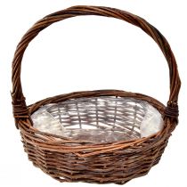 Product Rustic wicker basket set with handles – 3 sizes (36cm, 31cm, 26cm) – Versatile storage and decoration – Set of 3