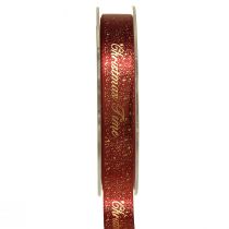 Product Christmas Ribbon Christmas Time Band Red Gold 15mm 20m