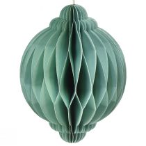 Product Christmas ball paper turquoise onion FSC Ø15cm H20cm