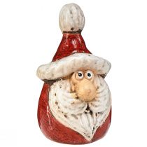 Product Cute ceramic Santa Claus figure, red and white, 10 cm – perfect Christmas decoration – 4 pieces