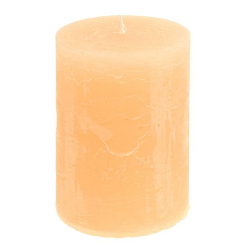 Candles Apricot Light Solid Colored Pillar Candles 85×120mm 2pcs