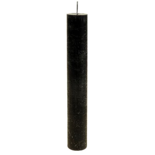 Floristik24 Taper candles colored black candles 34×240mm 4pcs