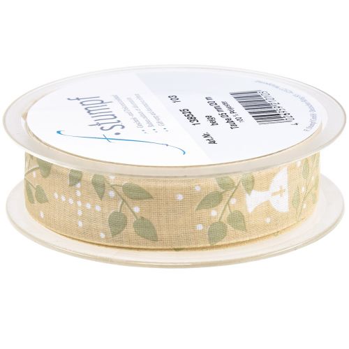 Product Ribbon communion decorative ribbon beige 25mm 20m