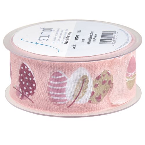 Product Gift ribbon Easter decorative ribbon Easter eggs pink 40mm 20m