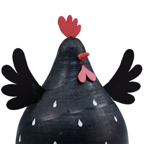 Product Decorative chicken black wooden decoration hen Easter decoration wood H13cm