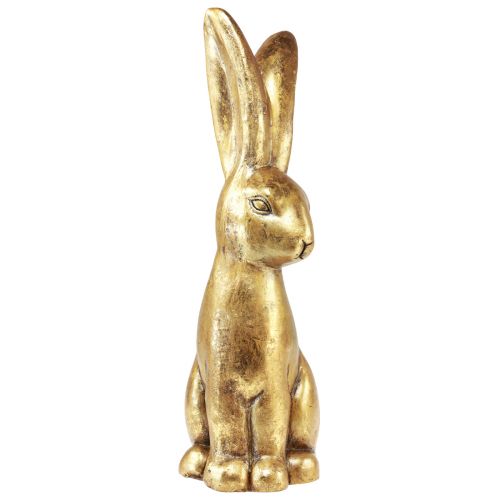 Decorative Easter Bunny Gold Easter Decoration Rabbit Sitting Antique H50cm