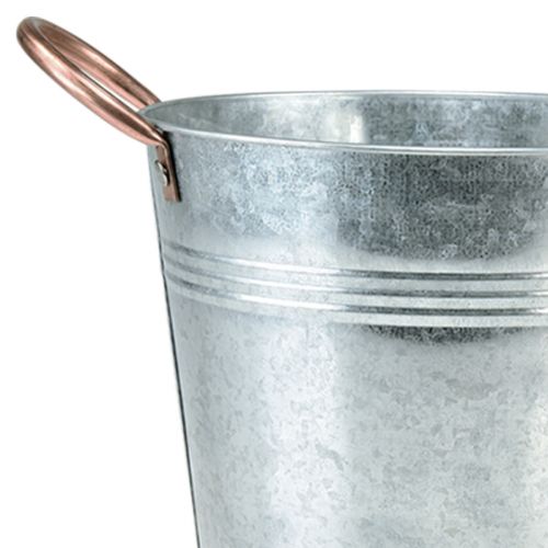 Product Flowerpot with handles metal decorative bucket Ø21cm H19,5cm