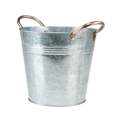 Product Flowerpot with handles metal decorative bucket Ø21cm H19,5cm
