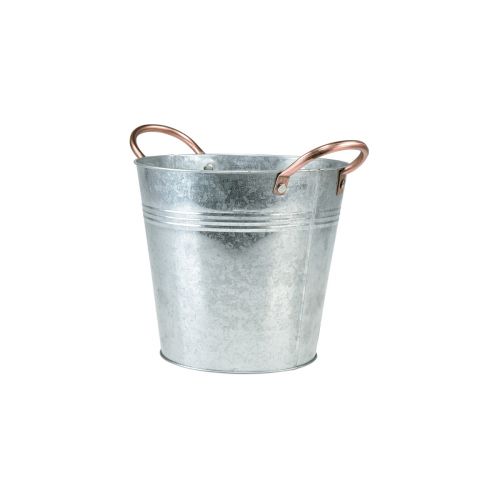 Product Mini flower pot with handles metal bucket Ø12cm H10cm 6pcs