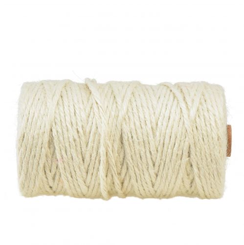 Product Jute ribbon jute cord ribbon jute cream decorative ribbon white Ø4mm 100m