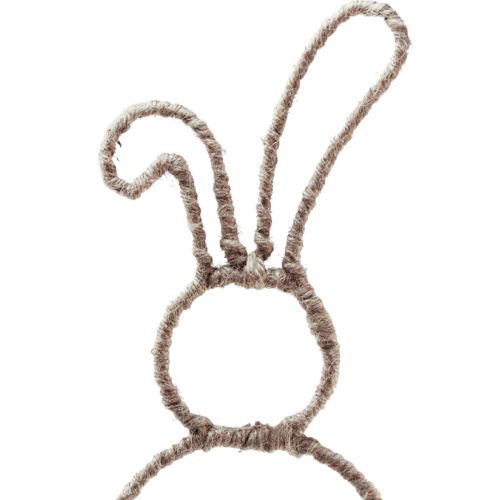 Product Easter bunny decoration decorative plug rabbit metal natural H36cm 4pcs