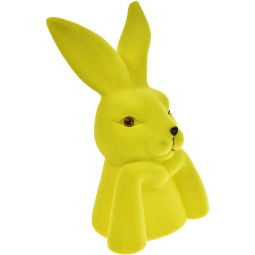 Floristik24 Thinking Bunny Easter Bunny Bust Yellow Green 16.5×13×27cm