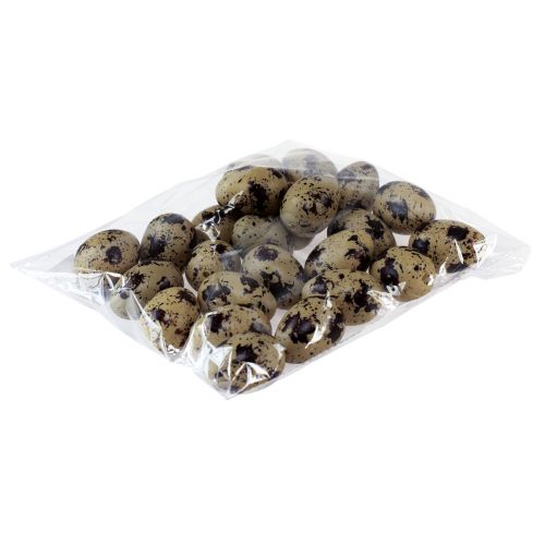 Floristik24 Artificial Quail Eggs Decorative Eggs Green Plastic 4cm 24 pcs