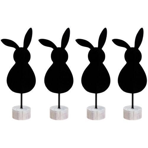 Product Stand table decoration Easter bunnies felt black 28.5cm 4pcs