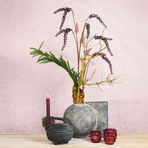 Product Decorative vase ceramic antique look bronze grey 30×20×24cm