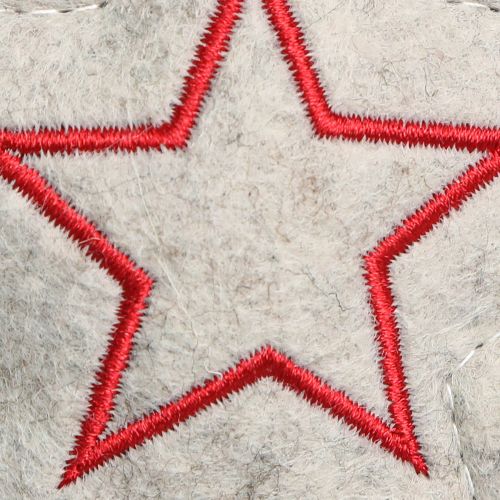 Product Felt stars for hanging stars Christmas tree decorations beige 13cm 6 pcs