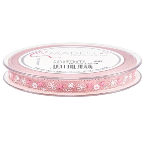 Product Gift ribbon flowers decorative ribbon pink ribbon 10mm 15m