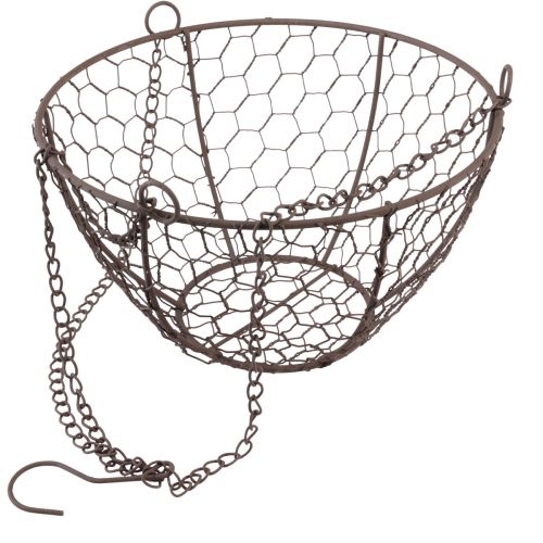 Product Wire basket for hanging hanging basket metal rust look Ø21cm