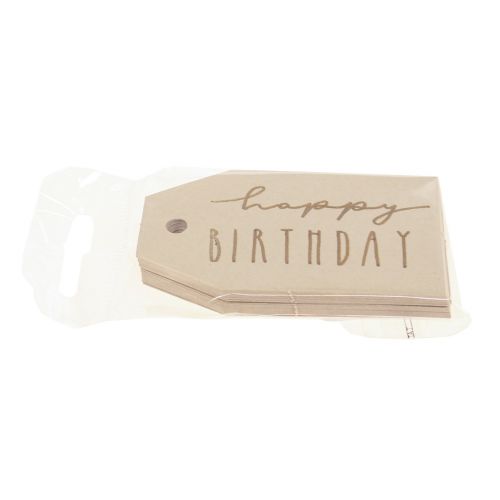 Product Gift tags printed paper Happy Birthday 4×7cm 24 pcs