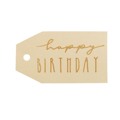 Product Gift tags printed paper Happy Birthday 4×7cm 24 pcs