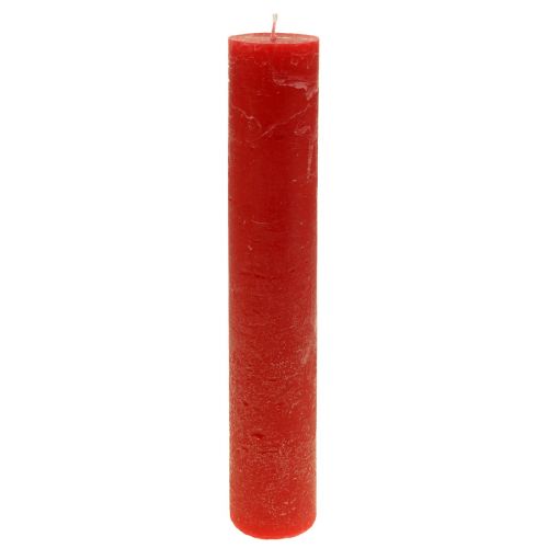 Floristik24 Red Candles Large Taper Candles Solid Colored 50x300mm 4 Pcs