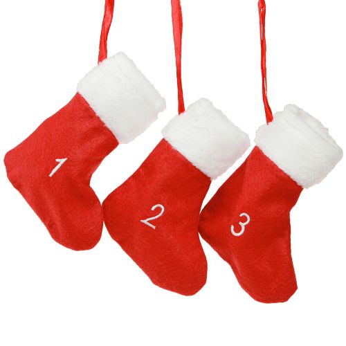 Floristik24 Advent calendar to fill boots felt red white 155cm