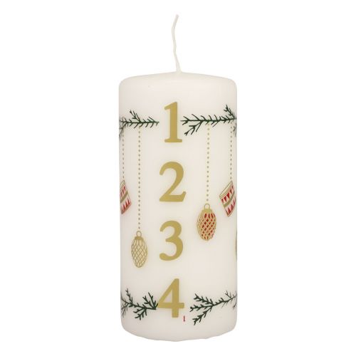 Floristik24 Advent calendar candle Advent candle candle white 150/65mm