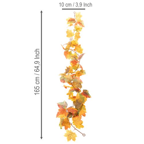 Product Artificial maple garland, autumn decoration, 165cm
