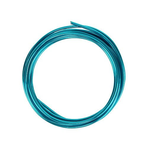 Floristik24 Aluminum wire 2mm turquoise 3m
