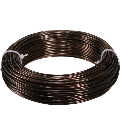 Floristik24 Aluminium wire brown craft wire aluminium wire Ø2mm 60m 500g