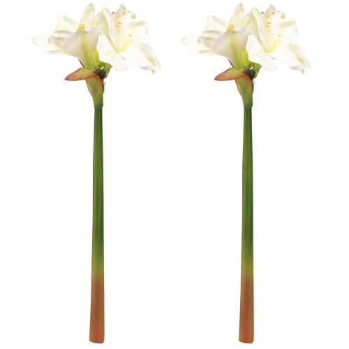 Product Amaryllis Christmas Flowers Artificial L55cm White 2pcs