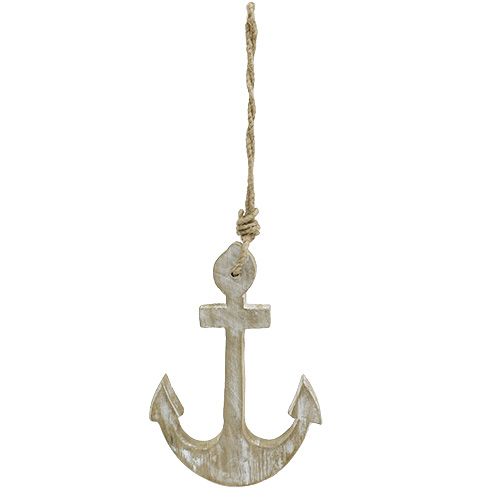 Floristik24 Anchor set made of wood 8cm, 12cm, 18.5cm