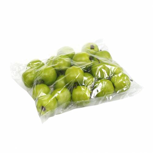 Product Decorative mini apples green-yellow artificial H4.3cm Ø3.6cm 24 pcs