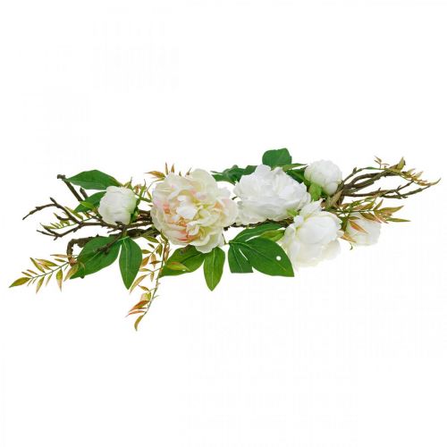 Floristik24 Peony topper, table decoration, Paeonia branch white L60cm