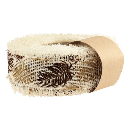 Product Decorative ribbon rainforest cotton ribbon brown 30mm 15m